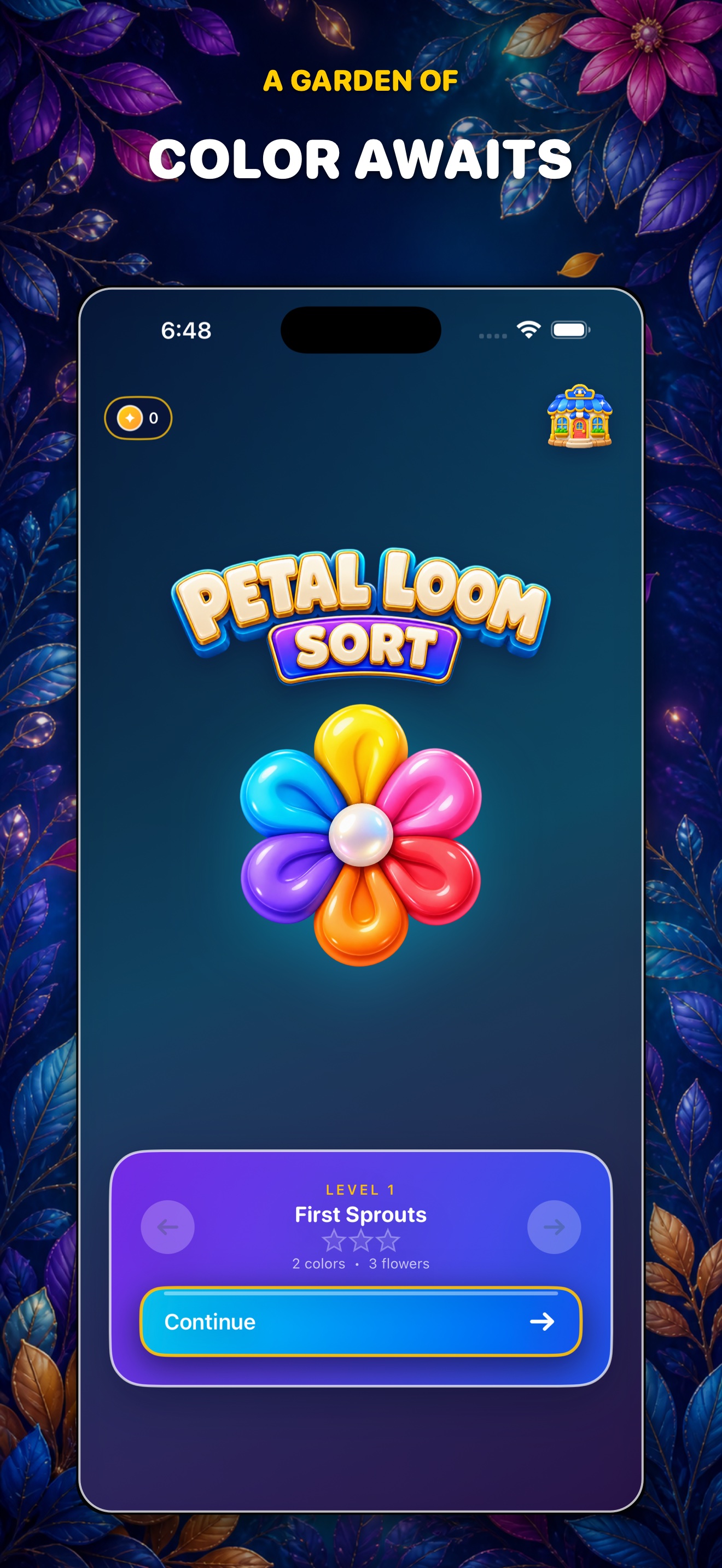 A garden of color awaits in Petal Loom Sort